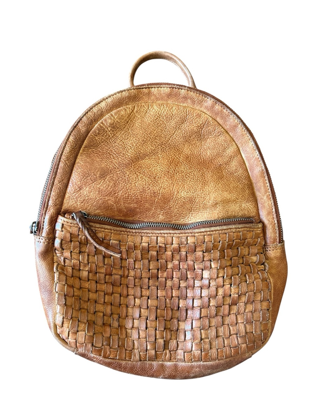 Vilenca Holland Women's
Brown
Genuine Leather Woven Backpack - Picture 3 of 5